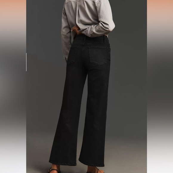 Frame Denim Le Palazzo High Rise Wide Leg Jeans in Black Size 34 - Picture 3 of 9